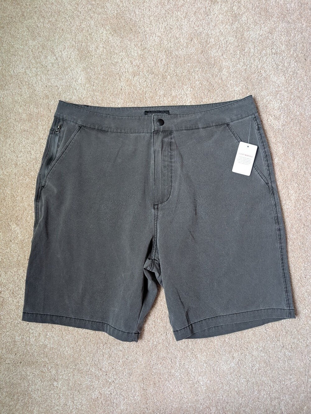NWT Lucky Brand Adventure Slate Gray Hybrid Shorts